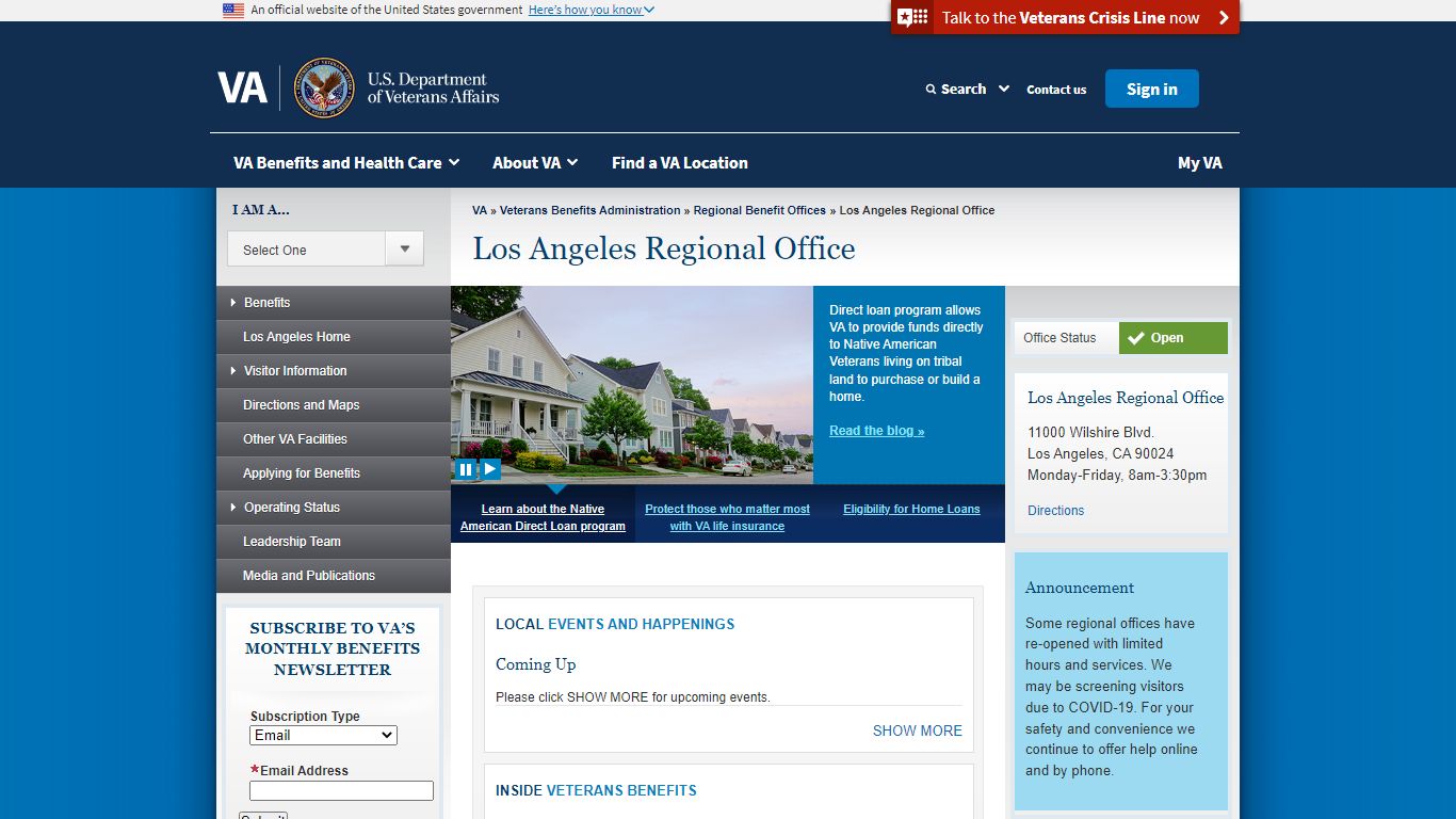 Los Angeles Regional Office Home - Veterans Affairs